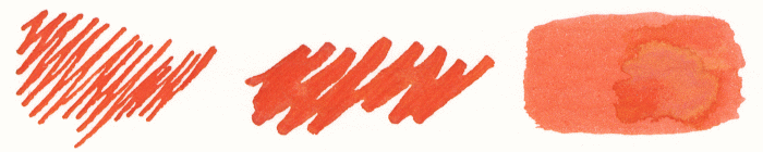 Color sample of iroshizuku fuyu-gaki(Winter Persimmon)