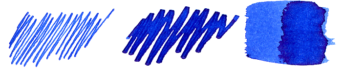 Color sample of iroshizuku kon-peki(Deep Cerulean Blue)